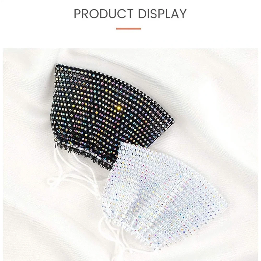 2 packs Rhinestones Fashion Masks